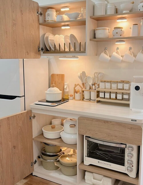 kitchen storage for small apartment decorating ideas