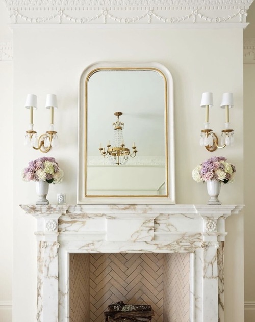 Mantel Decorating Ideas with white items