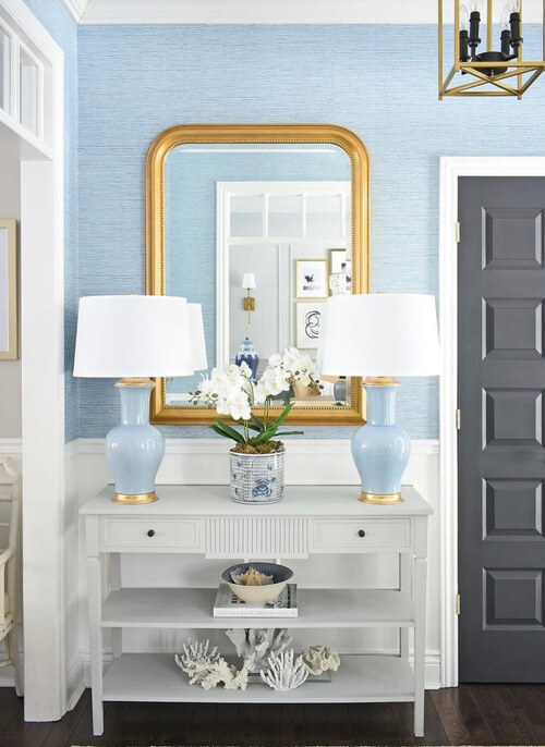 Home Refresh Ideas with blue and gold