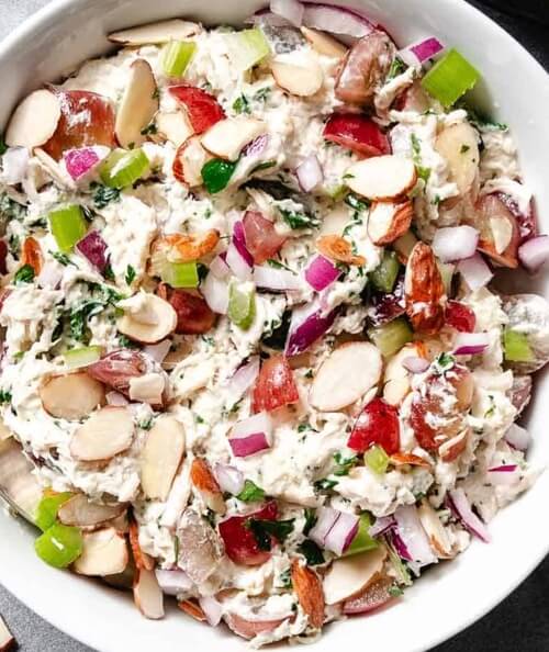gluten free chicken salad recipe with grapes and dill