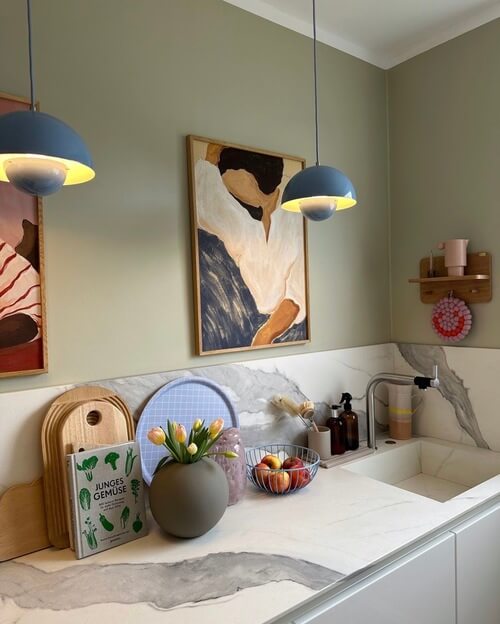 Kitchen Decor and Organization Ideas with paintings