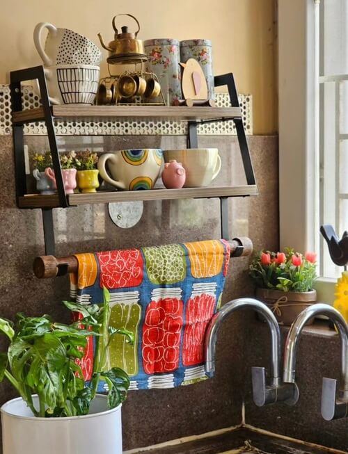 Kitchen Decor and Organization Ideas  with a storage shelf