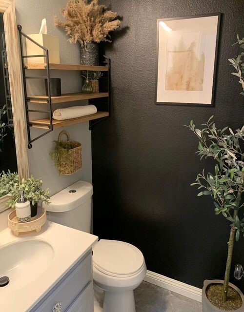 small bathroom decor ideas on a budget with favorite color