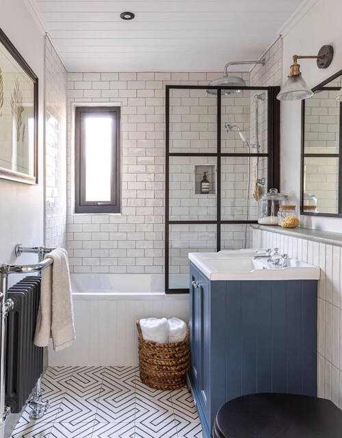 small bathroom decor ideas on a budget with  partition