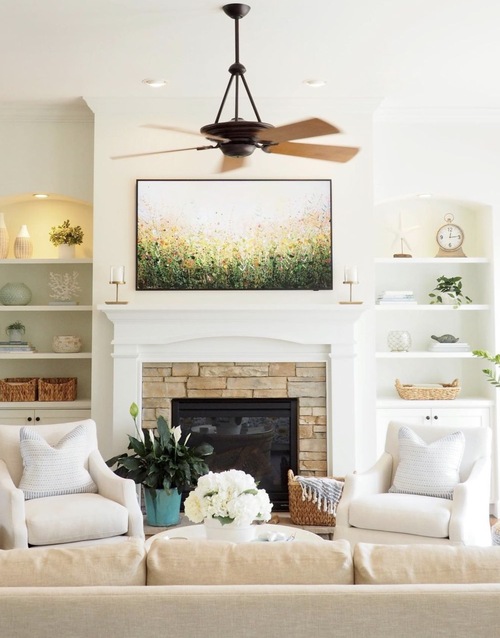 Mantel Decorating Ideas with tv