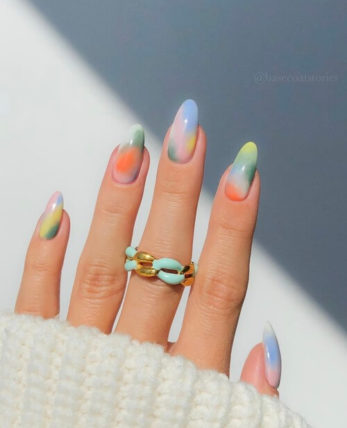 Lively blend of pastel colors