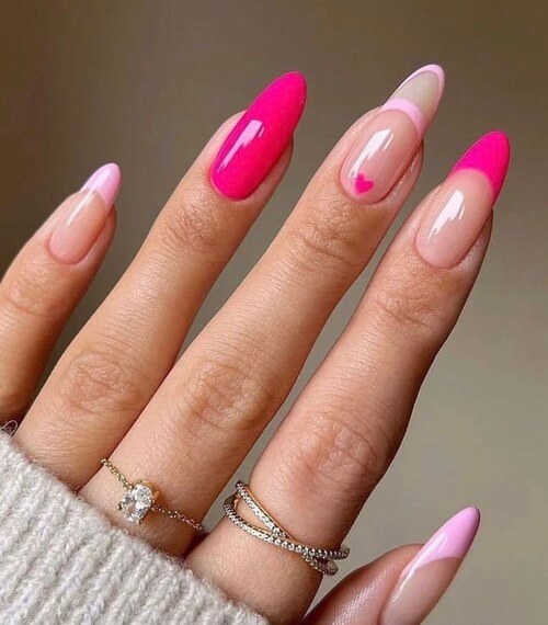 Two-tone pink