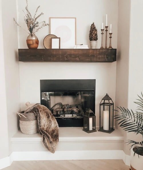 simple fall mantel decorating ideas 