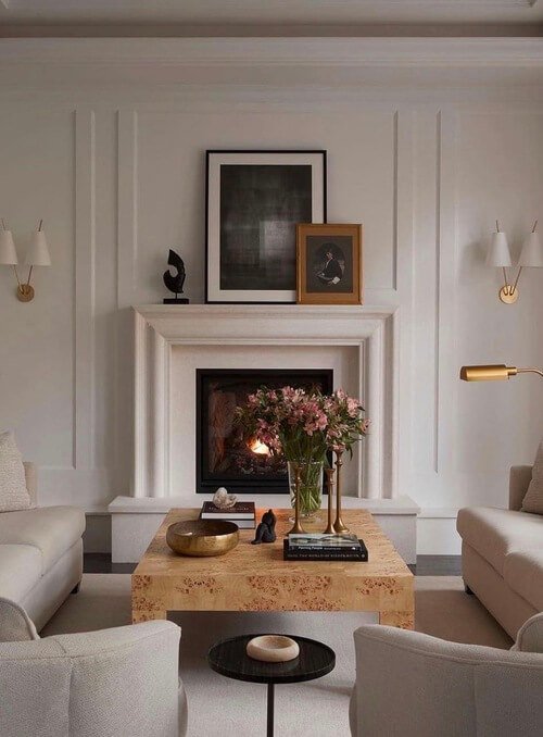 fall mantel decorating ideas with different frames