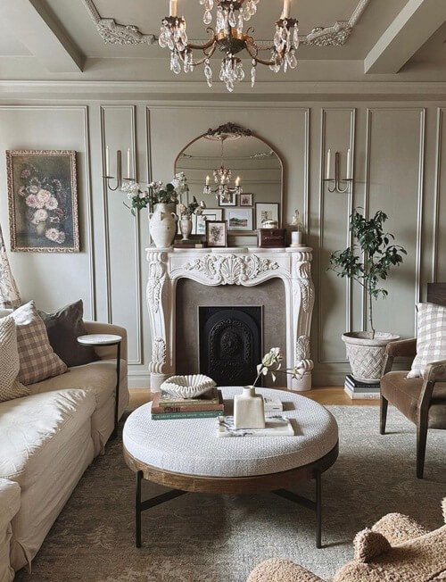 fall mantel decorating ideas with flowers