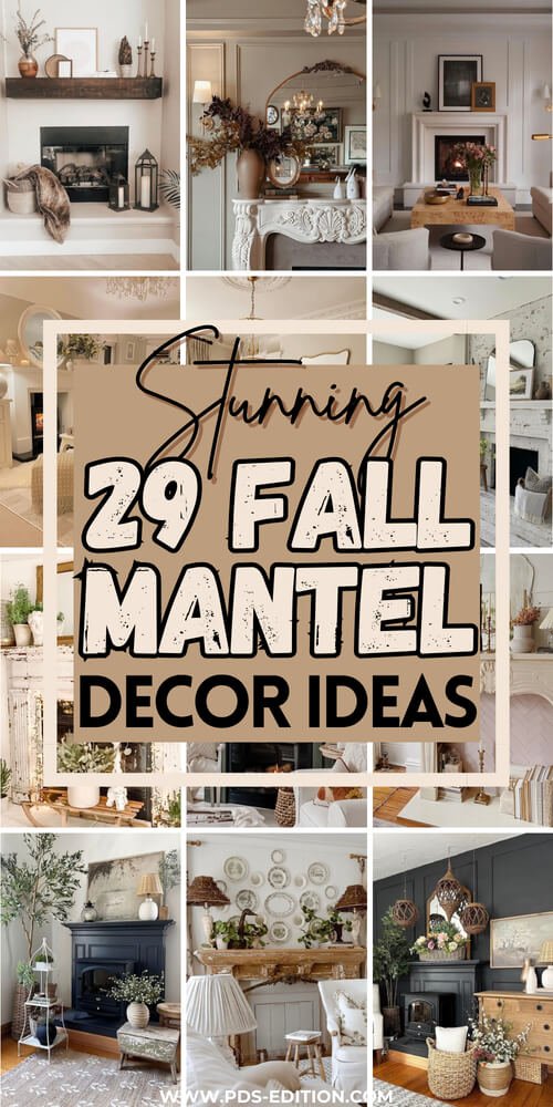 fall mantel decorating ideas pin 2